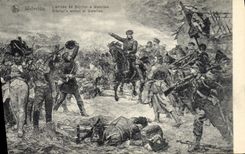 VINTAGE POSTCARD Waterloo L Arrived of Blucher has Waterloo Militaria