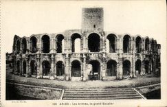 VINTAGE POSTCARD Arles the Arena the Large Staircase