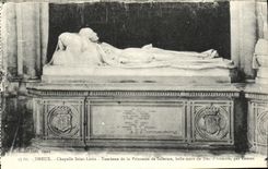Tumba de St  Louis de la camara acorazada de Dreux de la POSTAL de la VENDIMIA de la princesa de la madre hermosa de Salerme del duque D Aumale