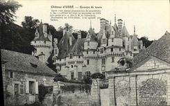 CPA Chateau d Usse Groupe de Tours