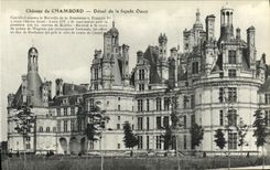 CPA Chateau de Chambord Detail de la Facade Ouest