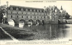 Castillo de la POSTAL de la VENDIMIA de Chenonceaux la galeria grande