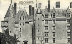 Castillo de la POSTAL de la VENDIMIA de Langeais Conatrult de Jean Stuffs