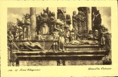 CPA St Thegonnec Detail du calvaire