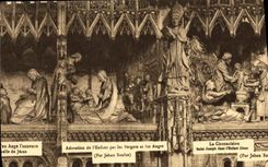CPA Chartres La Cathedrale Adoration de l enfant par les bergers et les anges