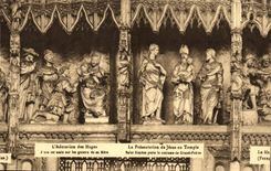 CPA L Adoration des Mages La Presentation de Jesus au Temple Chartres Cathedrale