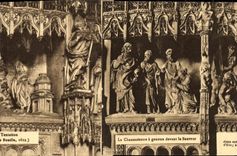 CPA Le Chanaeenne a Genoux Devant le Sauveur Chartres Cathedrale