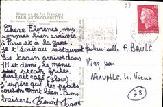CPM Train Autos Couchettes Chemins de Fer Francais