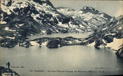 VINTAGE POSTCARD Dauphine the lakes Squares and Cottepen to the Seven Laux