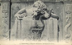 CPA Grenoble Quartier St Laurent La Fontaine du Lion Serpent