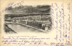 CPA Grenoble Vue sur la Chaire des Alpes