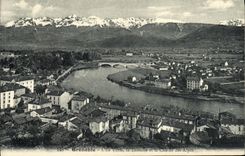 CPA Grenoble L ile verte la Tronche et la chaine des Alpes