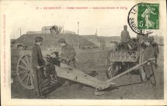 VINTAGE POSTCARD Creusot Factories Schneider Test D an howitzer of 150mm Militaria