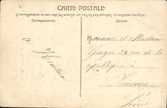 VINTAGE POSTCARD Trawl net On the Saone Church Saint Pierre