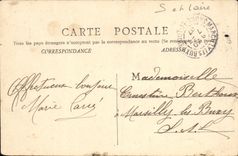 Red red de la POSTAL de la VENDIMIA en el Saone vista de las granjas de L hospital