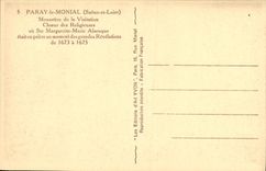 VINTAGE POSTCARD Paray Monial Monastery of the Visitation Chorus of the nuns