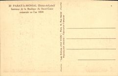 VINTAGE POSTCARD Paray Interior Monial of the Basilica of the Sacring Heart