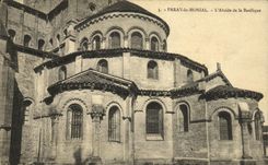 VINTAGE POSTCARD Paray Monial L Apse of the Basilica