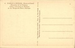 VINTAGE POSTCARD Paray Monial Monastere of the Visitation Drives out containing the relics of co  Marguerite Marie Alacoque