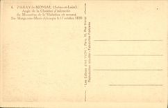 VINTAGE POSTCARD Paray Monial Monastery of the Visitation Angle of Al room D infirmary