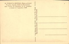 VINTAGE POSTCARD Paray Monial Monastery of the Visitation First vault dediee with the Sacring Heart