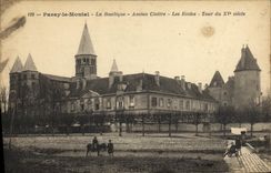 VINTAGE POSTCARD Paray Monial the Basilica Old Cloister Schools