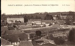 VINTAGE POSTCARD Paray Monial Garden of the Visitation and Hazel tree of L Appearance