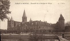 VINTAGE POSTCARD Paray Monial Together of the Basilica and Abbey