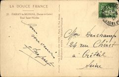 VINTAGE POSTCARD Paray Monial Turn Saint Nicolas