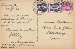 VINTAGE POSTCARD Fresnay on the Sarthe View