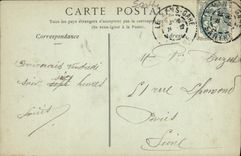 VINTAGE POSTCARD the Sarthe upstream of the bridge of Raterie