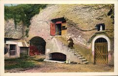 VINTAGE POSTCARD Castle of the Dormouse Dwelling in the rock Troglodyte