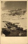 VINTAGE POSTCARD the Mountain of Angeaux In Winter
