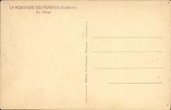 VINTAGE POSTCARD the Mountain of Angeaux In Winter