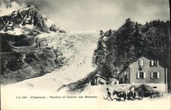 CPA Chamonix Pavillon et Glacier des Bossons
