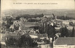 CPA Autun Vue generale prise de la galerie de la Cathedrale 