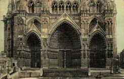 CPA Amiens La Cathedrale carte toilee 