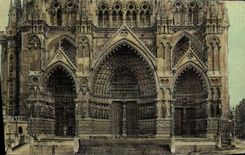 CPA Amiens La Cathedrale carte toilee 