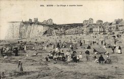 CPA Mers La Plage a maree basse Enfants