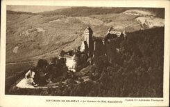VINTAGE POSTCARD Surroundings of Selestat Chateu of Hoh Koenigsbourg