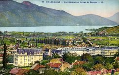CPA Aix Les Bains Vue Generale et le Lac du Bourgat