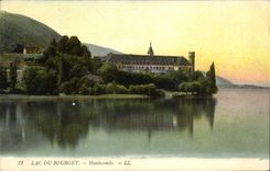 VINTAGE POSTCARD Le Bourget of the Lake Hautecombe
