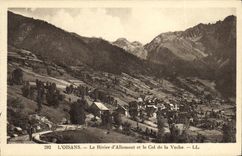 VINTAGE POSTCARD L Oisans Rivier D Allemont and the Collar of the Cow