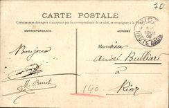 VINTAGE POSTCARD Luxeuil Les Bains Old carries oak