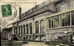 VINTAGE POSTCARD Luxeuil Les Bains External Casino and Garden