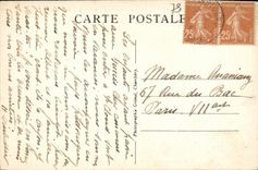 VINTAGE POSTCARD View of Bourdeau the lake of Le Bourget