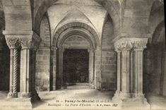 VINTAGE POSTCARD Paray Monial Basilica the Gate D Entered