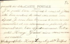 POSTAL Chartre de la VENDIMIA en el Dormouse el Dormouse con el puente de la Madeleine