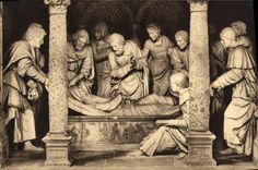 VINTAGE POSTCARD Saints of Solesmes Witnesses of L burial of the Virgin