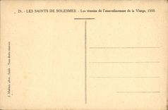 VINTAGE POSTCARD Saints of Solesmes Witnesses of L burial of the Virgin